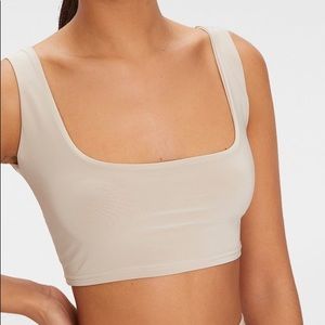 Slinky Square Neck Crop Top